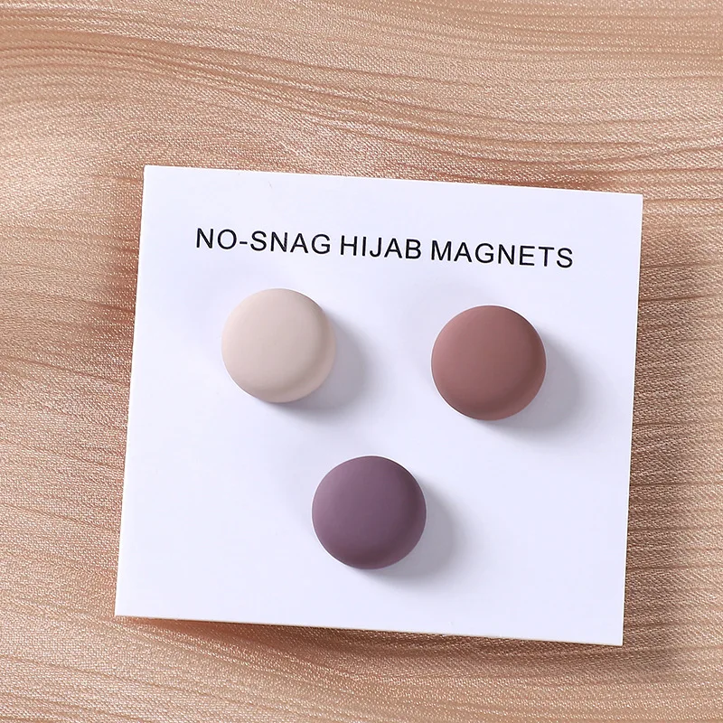 35 Colors Hijab Scarf Brooch Strong Metal Magnetic Hijab Clip Accessories No Hole Pins Brooches Muslim Women Shawl Magnet Buckle