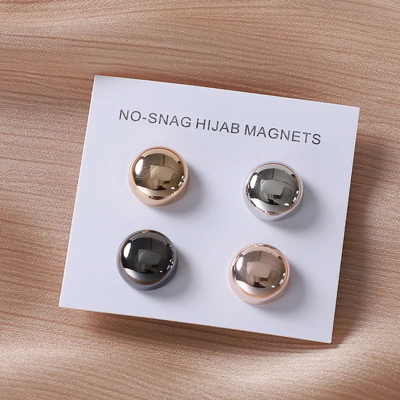 35 Colors Hijab Scarf Brooch Strong Metal Magnetic Hijab Clip Accessories No Hole Pins Brooches Muslim Women Shawl Magnet Buckle