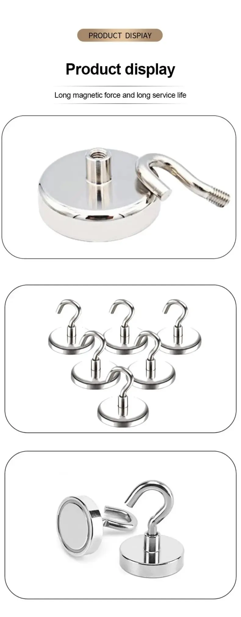 10PCS Strong Magnet Hooks Multi-Purpose Storage Hooks Home Kitchen Bar Storage Hooks Key Storage Hooks Bathroom Hangers