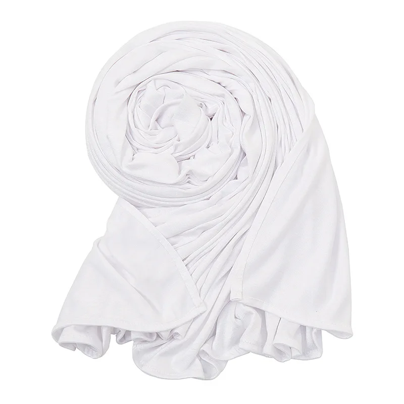 Easy To Wear Jersey Hijab Scarf Solid Color Modal Slit Instant Hijab Thin Breathable Soft Sunscreen Pullover Head Wrap For Women