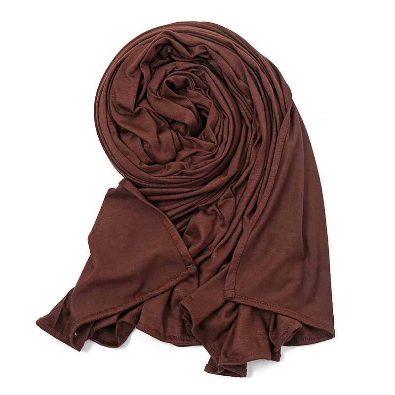 Easy To Wear Jersey Hijab Scarf Solid Color Modal Slit Instant Hijab Thin Breathable Soft Sunscreen Pullover Head Wrap For Women