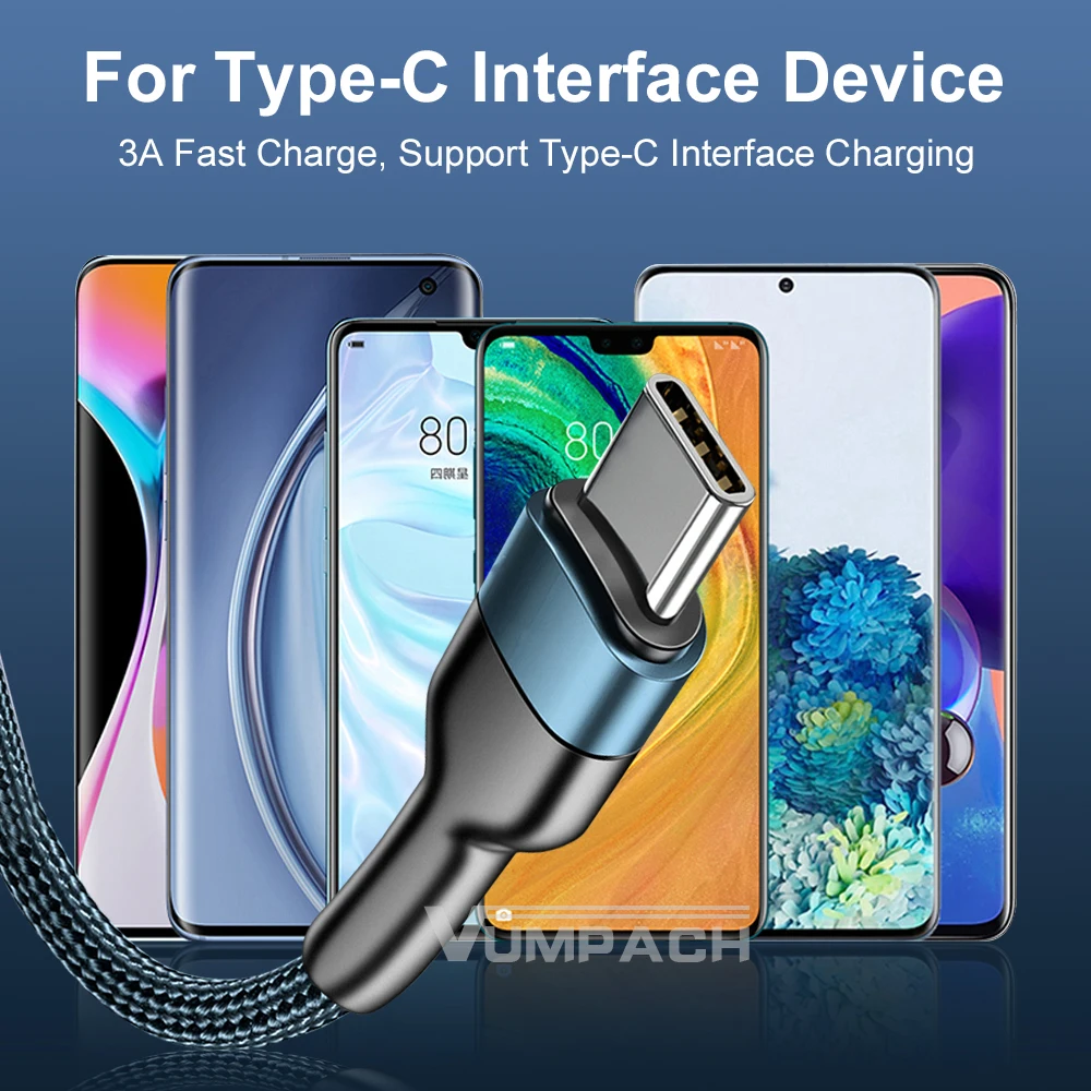 5A USB Type C Cable Wire For Samsung S10 S20 Xiaomi mi 11 Mobile Phone Fast Charging USB C Cable Type-C Charger  huawei Cables