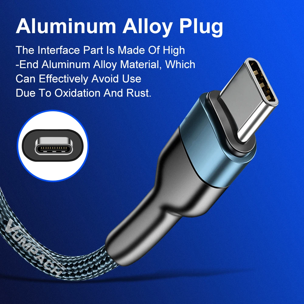 5A USB Type C Cable Wire For Samsung S10 S20 Xiaomi mi 11 Mobile Phone Fast Charging USB C Cable Type-C Charger  huawei Cables