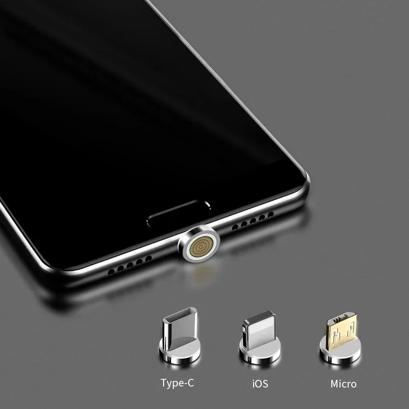 5PCS 7PIN Magnetic Cable Plug Round Fast Charging Adapter Tips for IPhone Samsung Huawei Xiaomi Red Mi OPPO Magnet Charger Plugs