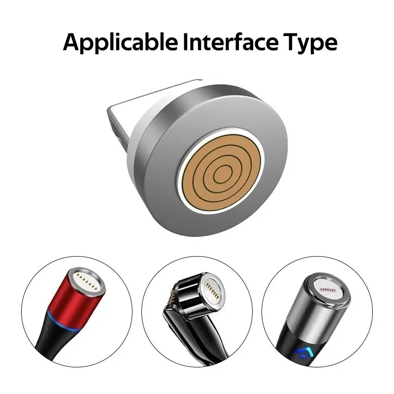 5PCS 7PIN Magnetic Cable Plug Round Fast Charging Adapter Tips for IPhone Samsung Huawei Xiaomi Red Mi OPPO Magnet Charger Plugs