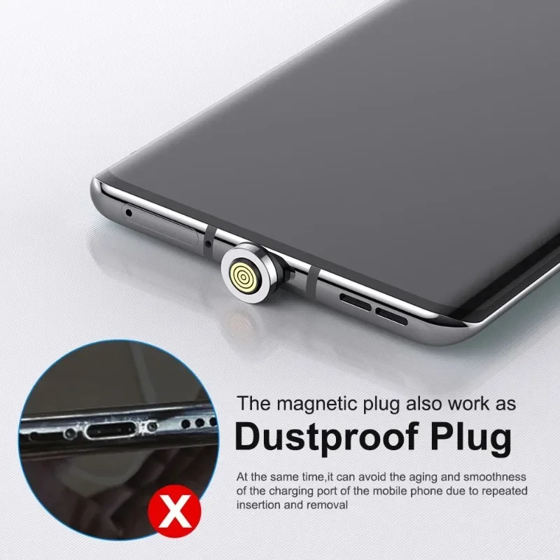 5PCS 7PIN Magnetic Cable Plug Round Fast Charging Adapter Tips for IPhone Samsung Huawei Xiaomi Red Mi OPPO Magnet Charger Plugs