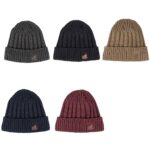 Velvet Short Cuffed Pullover Knitted Beanie Hat