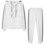 Zipper Hoodie And Trousers Women's Suit - Image 4