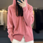 Hoodie Knitted Zipper Thickening Coat - Image 8