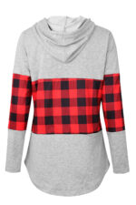 Best selling check stitching hooded sweater - Image 4