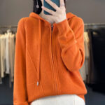Hoodie Knitted Zipper Thickening Coat - Image 5