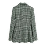 Women's Textured Double-breasted Blazer Flared Pants - Image 3