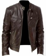 PU Leather Jacket Slim Leather Jacket - Image 6