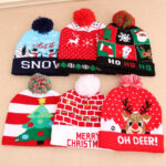 LED Christmas Hat Sweater Knitted Beanie Christmas Light Up Knitted Hat Christmas Gift  Kids Xmas New Year Decorations - Image 6