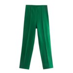 Women's Fitted Blazer High Waist Pleated Pants Set - Image 7