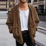 Maillard Suede Coat Men's Solid Color Casual Men's Jackets