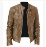 PU Leather Jacket Slim Leather Jacket - Image 7