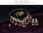Set Jewelry Fashion Gems Necklace And Earrings Alloy Jewelry - Image 3