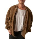 Maillard Suede Coat Men's Solid Color Casual Men's Jackets - Image 4