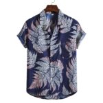 Men Short sleeved beach shirts men New printed T shirt - Image 4