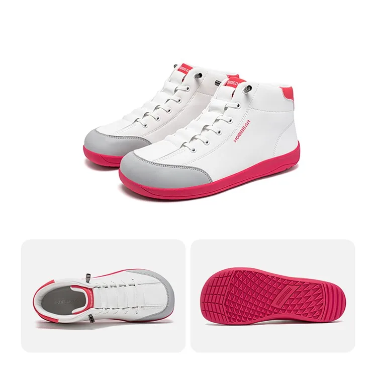 HOBIBEAR Mid Top Barefoot Shoes Mens Womens Wide Toe Ankle Boots Outdoor Non-Slip Artificial Leather Shoes