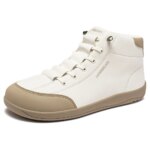 HOBIBEAR Mid Top Barefoot Shoes Mens Womens Wide Toe Ankle Boots Outdoor Non-Slip Artificial Leather Shoes