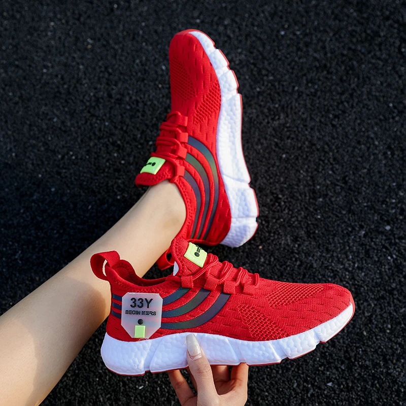 Men Casual Sport Shoes Breathable Lightweight Sneakers Outdoor Mesh Black Running Shoes Athletic Jogging Tenis Walking Shoes