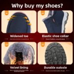 Thickened Fleece Winter Snow Boots Men's Casual Short Boot Warm Lycra Non-Slip PVC Bottom Shoes for Adult Men in Winter - Image 2