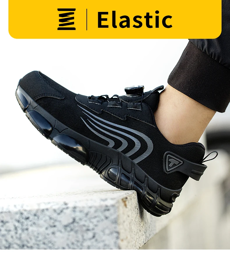 Rotary button new safety shoes for men, anti-impact and anti-piercing work shoes, fashionable men's sports shoes, and safety pro Rotary button new safety shoes for men, anti-impact and anti-piercing work shoes, fashionable men's sports shoes, and safety pro