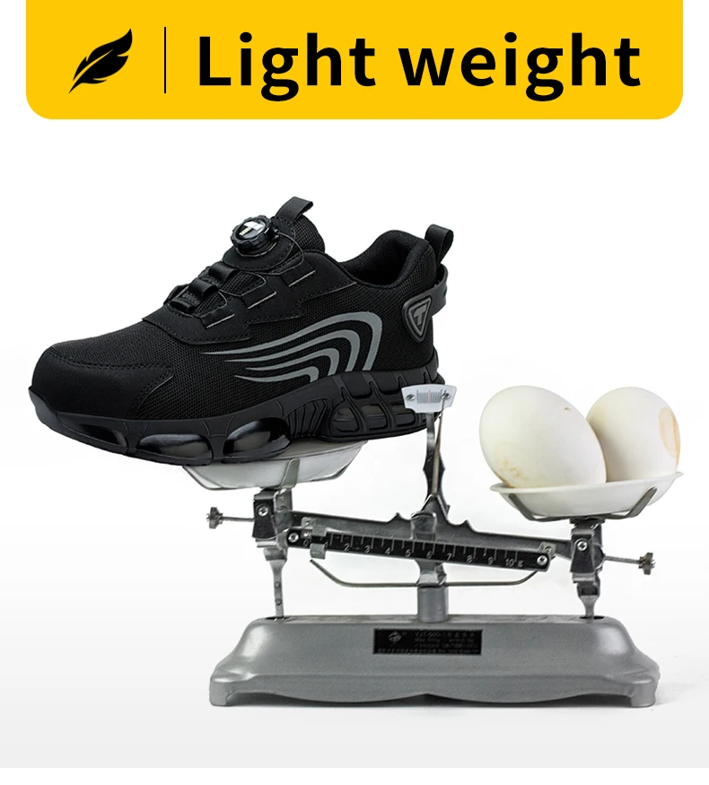 Rotary button new safety shoes for men, anti-impact and anti-piercing work shoes, fashionable men's sports shoes, and safety pro Rotary button new safety shoes for men, anti-impact and anti-piercing work shoes, fashionable men's sports shoes, and safety pro
