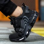 Rotary button new safety shoes for men, anti-impact and anti-piercing work shoes, fashionable men's sports shoes, and safety pro - Image 6