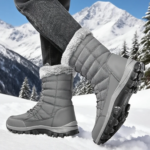 Winter Men's Snow Boots Warm Plush Anti slip Outdoor Hiking Boots Women's Mid length Boots Couple Sports Shoes Boots Size 36-48 - Image 6