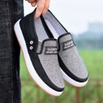 Fall New Sle Men's Beijing Cloth oes Canvas Slip-On Casual oes Anti-Slip Wear-Resistant Leisure oes round Toe PVC Out...
