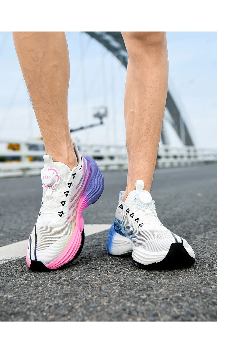 2025 New Men's Running Shoes Cushioning Carbon Plate Racing Marathon Athletic Shoes Comfortable Non-slip Sports Tennis Shoes