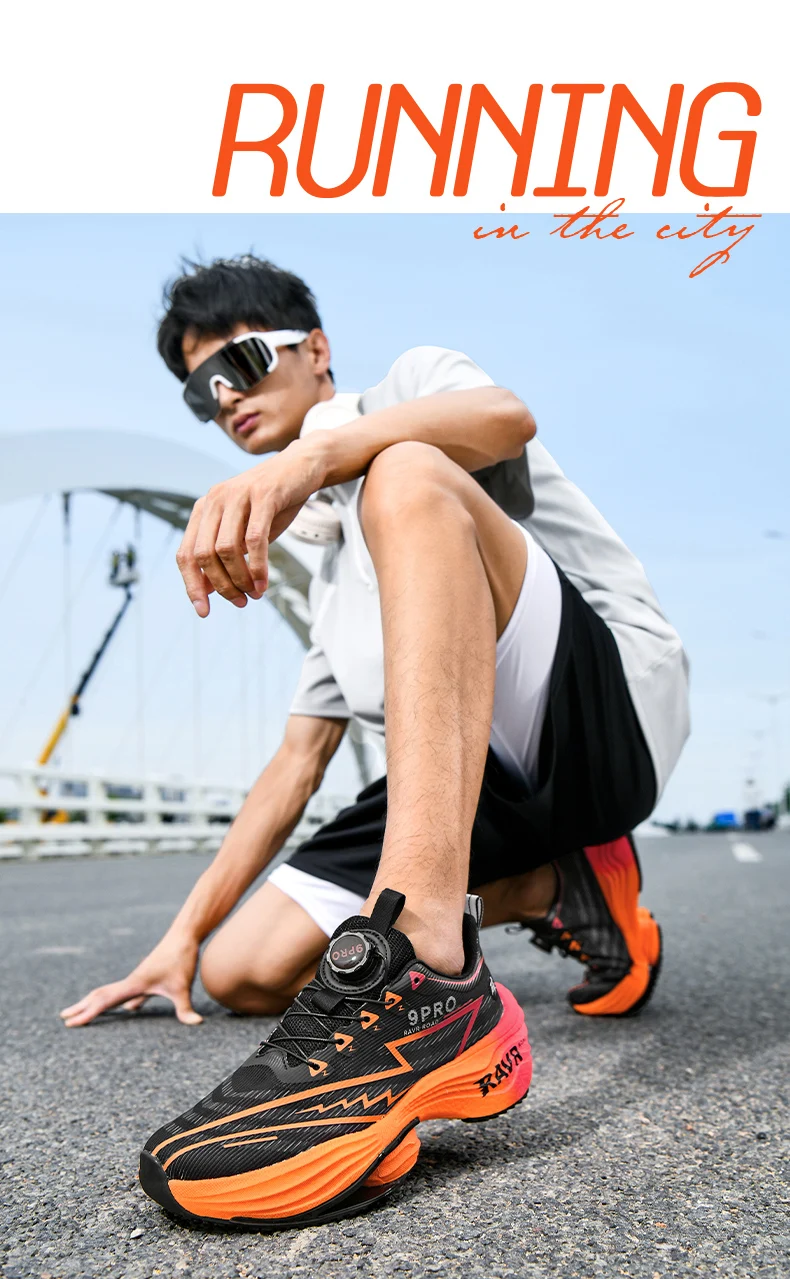 2025 New Men's Running Shoes Cushioning Carbon Plate Racing Marathon Athletic Shoes Comfortable Non-slip Sports Tennis Shoes