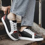 2025 New Men's Casual Shoes Comfortable Soft Punk Style Board Shoes Fashion Nail Anti Slip Wear Resistant Personalized Sneakers - Image 5