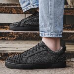 2025 New Men's Casual Shoes Comfortable Soft Punk Style Board Shoes Fashion Nail Anti Slip Wear Resistant Personalized Sneakers - Image 6