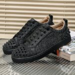 2025 New Men's Casual Shoes Comfortable Soft Punk Style Board Shoes Fashion Nail Anti Slip Wear Resistant Personalized Sneakers - Image 4