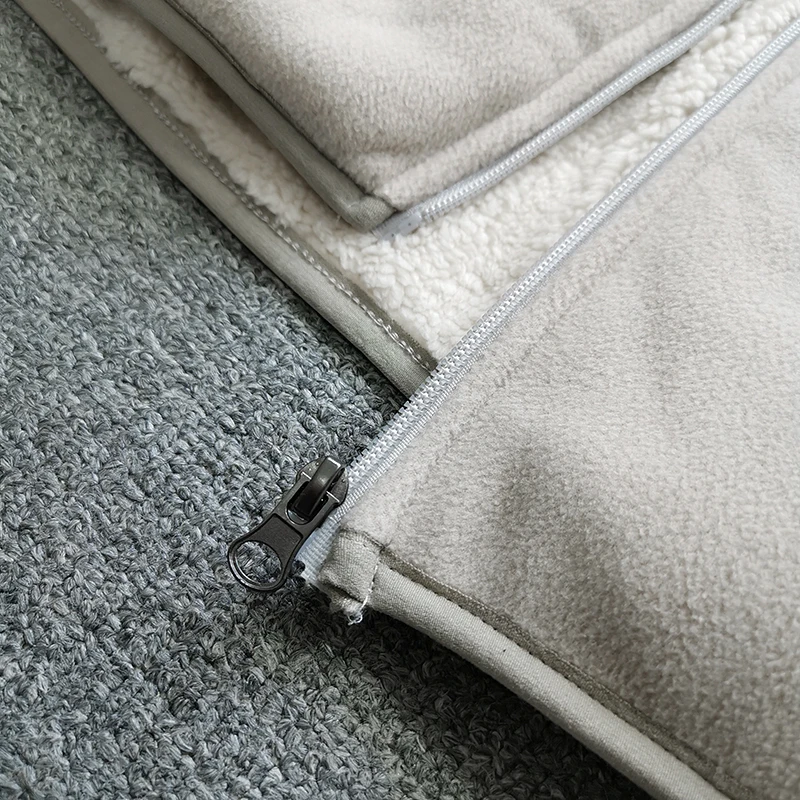 Thiened Double Layer Cosite Velvet Lamb Velvet Fine Particle ake Fce Warm Stand Collar Jaet Coat for Men Thiened Double Layer Cosite Velvet Lamb Velvet Fine Particle ake Fce Warm Stand Collar Jaet Coat for Men