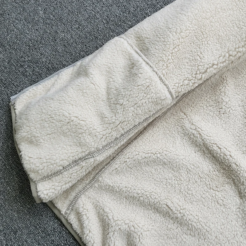 Thiened Double Layer Cosite Velvet Lamb Velvet Fine Particle ake Fce Warm Stand Collar Jaet Coat for Men Thiened Double Layer Cosite Velvet Lamb Velvet Fine Particle ake Fce Warm Stand Collar Jaet Coat for Men