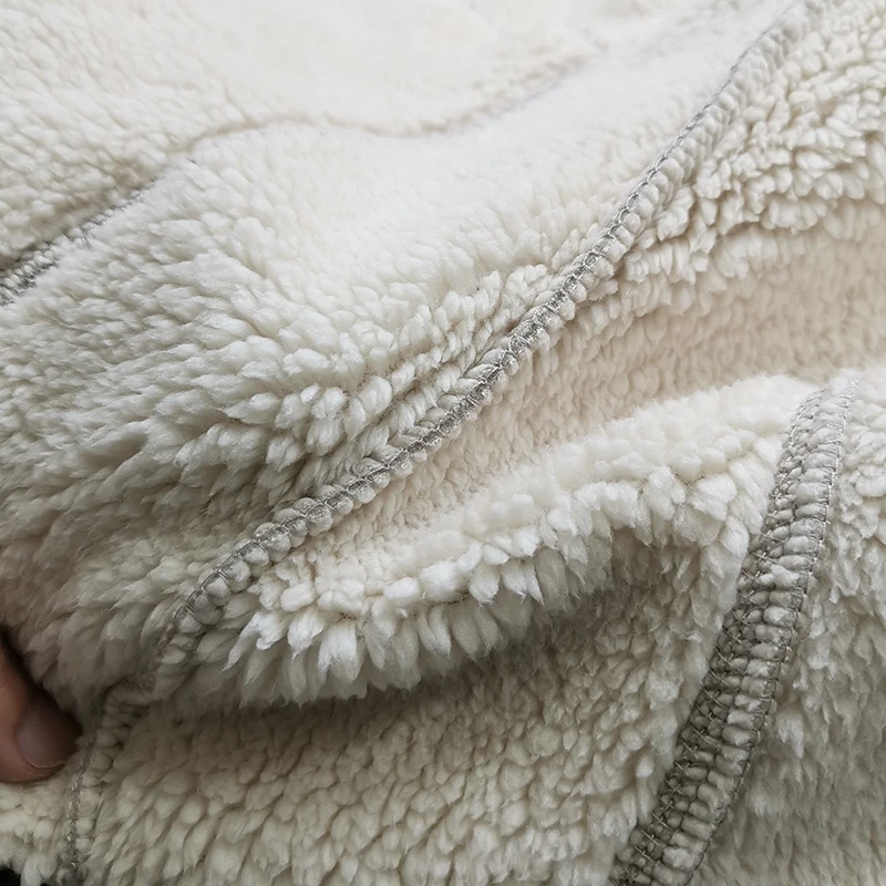 Thiened Double Layer Cosite Velvet Lamb Velvet Fine Particle ake Fce Warm Stand Collar Jaet Coat for Men Thiened Double Layer Cosite Velvet Lamb Velvet Fine Particle ake Fce Warm Stand Collar Jaet Coat for Men