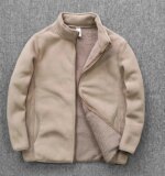 Thiened Double Layer Cosite Velvet Lamb Velvet Fine Particle ake Fce Warm Stand Collar Jaet Coat for Men - Image 5