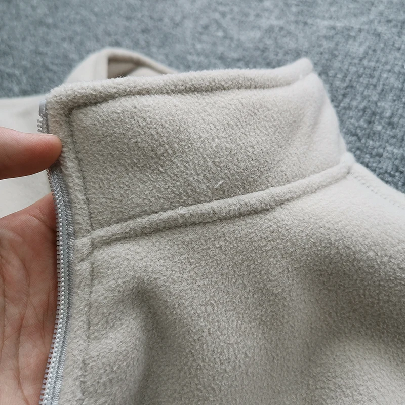 Thiened Double Layer Cosite Velvet Lamb Velvet Fine Particle ake Fce Warm Stand Collar Jaet Coat for Men Thiened Double Layer Cosite Velvet Lamb Velvet Fine Particle ake Fce Warm Stand Collar Jaet Coat for Men