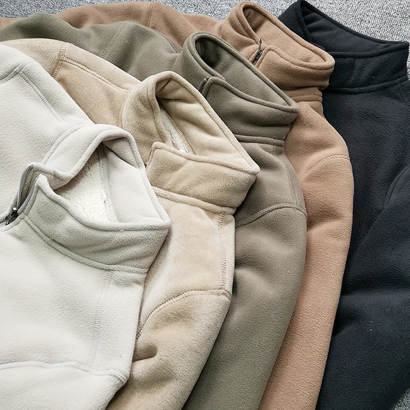 Thiened Double Layer Cosite Velvet Lamb Velvet Fine Particle ake Fce Warm Stand Collar Jaet Coat for Men Thiened Double Layer Cosite Velvet Lamb Velvet Fine Particle ake Fce Warm Stand Collar Jaet Coat for Men