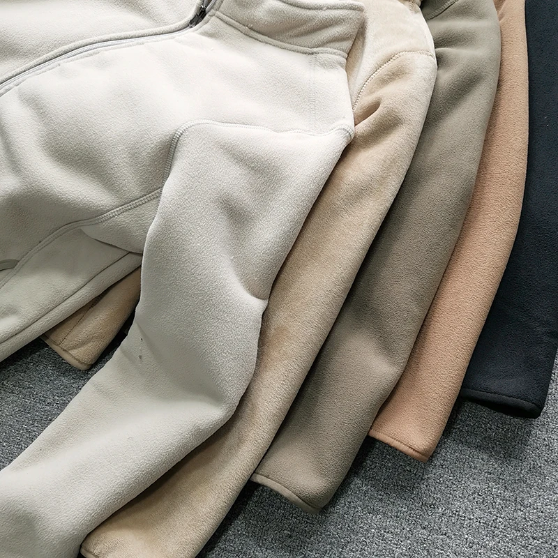 Thiened Double Layer Cosite Velvet Lamb Velvet Fine Particle ake Fce Warm Stand Collar Jaet Coat for Men Thiened Double Layer Cosite Velvet Lamb Velvet Fine Particle ake Fce Warm Stand Collar Jaet Coat for Men