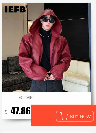 IEFB Autumn Winter Stage Style Patchwork Faux Fur Men's Jacket Thickened Stand Collar Male Jackets 2025 Male Clothing 9X1325