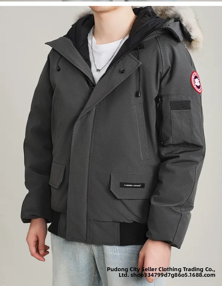 Men's Flight Jacket 01 Style Duck down Jacket Winter 2025 New Hooded Short Slim Fit Warm Outerwear Casual Polyester Fiber Men's Flight Jacket 01 Style Duck down Jacket Winter 2025 New Hooded Short Slim Fit Warm Outerwear Casual Polyester Fiber