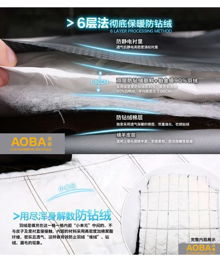 Winter Sheepskin Down Jacket Man Short Korean Slim Fitting Lapel Fur Collar Plush Thicken Luxury Puffer Jacket Men Down Coat