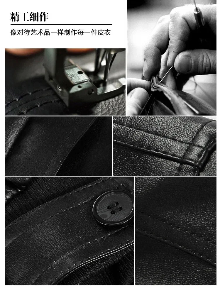 Winter Sheepskin Down Jacket Man Short Korean Slim Fitting Lapel Fur Collar Plush Thicken Luxury Puffer Jacket Men Down Coat