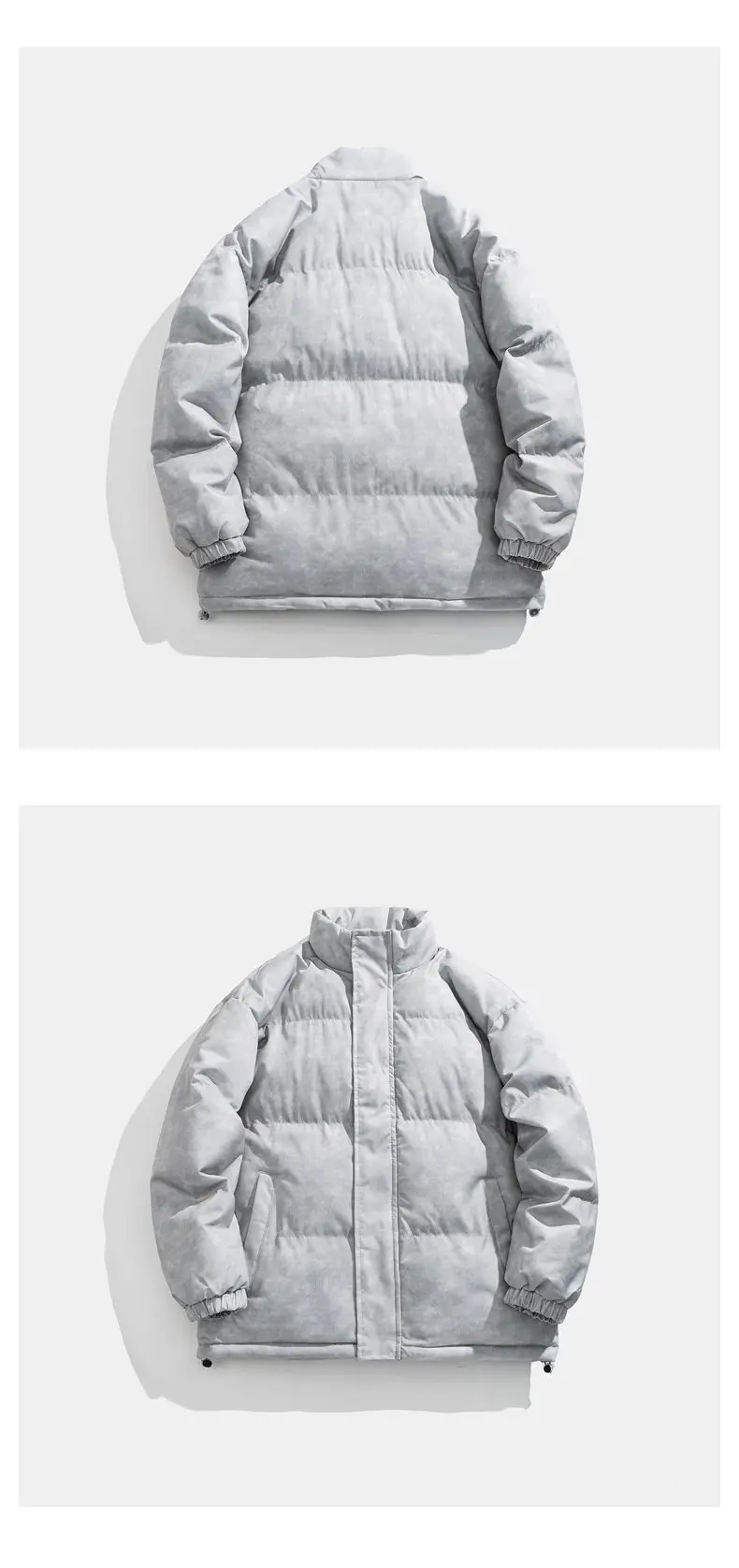 Winter Men Down Coat American Retro Printed Stand Collar Male Outerwear Thicken Cold-proof Long Sleeve Zipper Loose Man Jacket Winter Men Down Coat American Retro Printed Stand Collar Male Outerwear Thicken Cold-proof Long Sleeve Zipper Loose Man Jacket